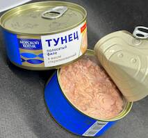 Тунец полосатый филе в масле Морской Котик 185 гр*24 шт ИС