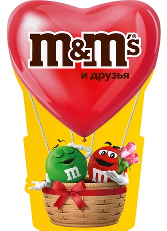 Набор подарочный M&M,s и друзья воздушный шар  174гр/12шт короб 07.26